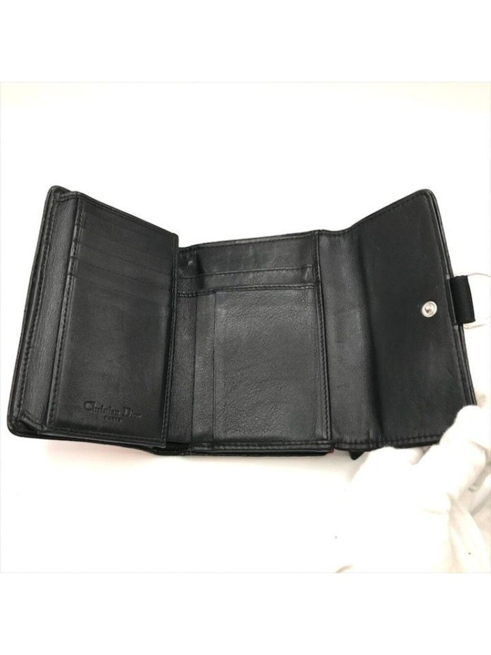 Dior Hardcore Trifold Canvas Leather Compact Wallet - Picture 7 of 10